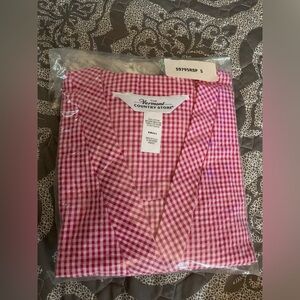 NEW LOUNGE ROBE from the VERMONT  STORE SOFT  100% Cotton Seersucker Red SMALL